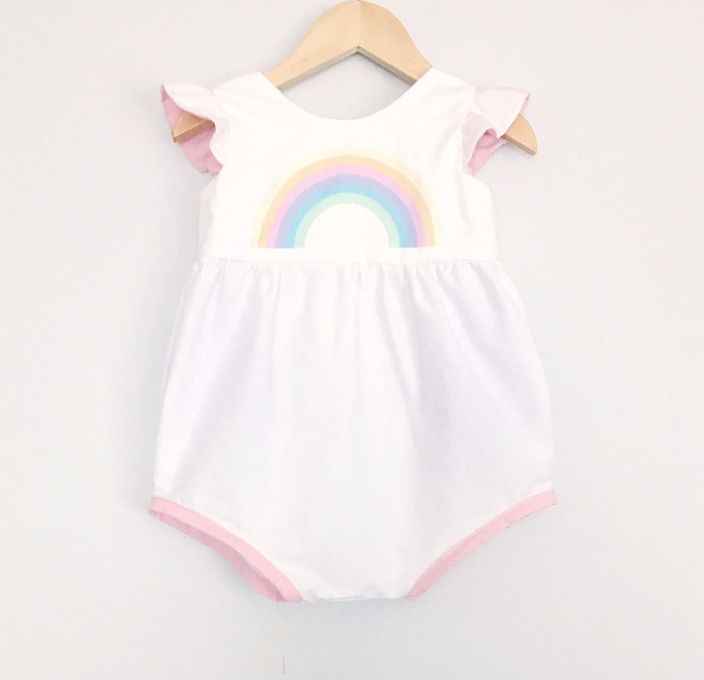 Cute Pink Rainbow Lace Bodysuit - TinyTacker