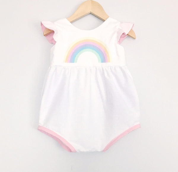 Cute Pink Rainbow Lace Bodysuit - TinyTacker