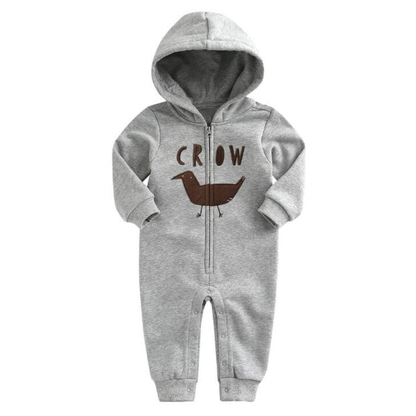 Crow Print Baby Boy's Jumpsuit - TinyTacker