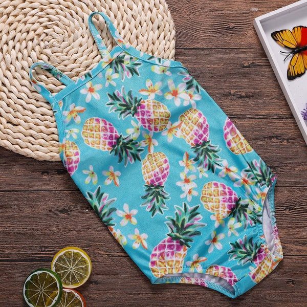 Pineapple Pattern Girls Bodysuit - TinyTacker