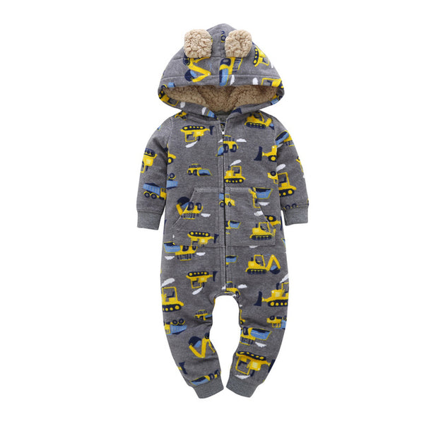 Cute Fleece Jumpsuit - TinyTacker