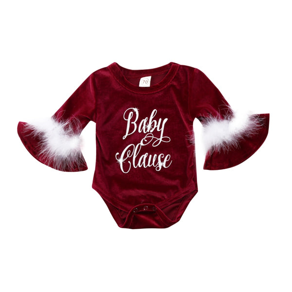 Baby Clause Girls Romper - TinyTacker