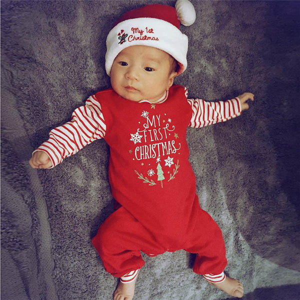 Christmas Letter Print Jumpsuit - TinyTacker