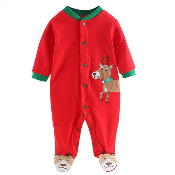 Deer Baby Boy Christmas Jumpsuit Set - TinyTacker
