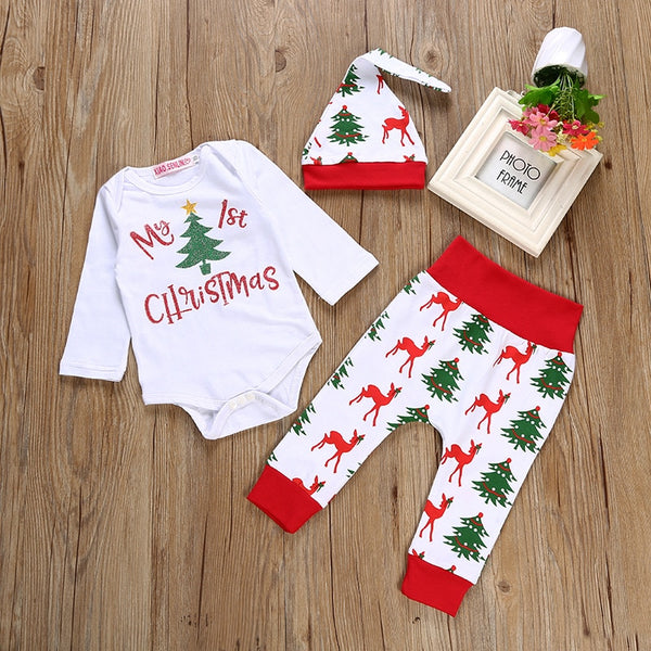 Gideon's Christmas Romper Set - TinyTacker
