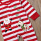 Cotton Stripe Santa Claus Jumpsuit Set - TinyTacker