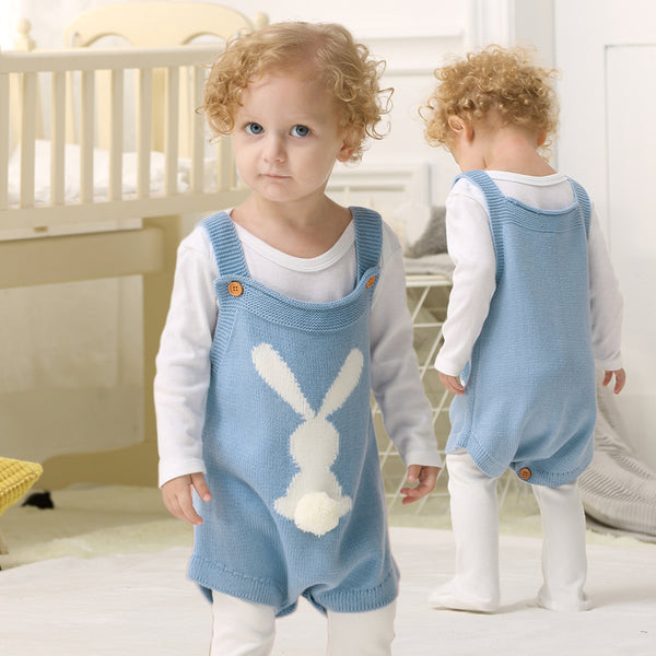 Cute 3D Rabbit Knitted Infant Girls Romper - TinyTacker