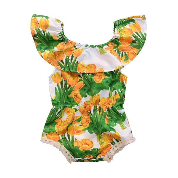 Girl Floral Romper - TinyTacker