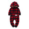 Plaid Hooded Fleece Jumpsuit - TinyTacker