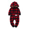 Plaid Hooded Fleece Jumpsuit - TinyTacker